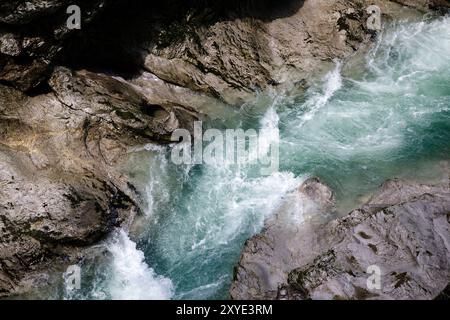 Blick auf die Lammerklamm-Schlucht bei Scheffau im Salzburger Land Stockfoto