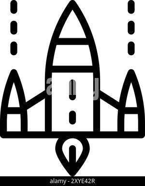 Vektorsymbol Für Raumschiff-Design-Illustration Stock Vektor