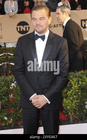 Leonardo DiCaprio bei den 22. Jährlichen Screen Actors Guild Awards am 30. Januar 2016 im Shrine Auditorium in Los Angeles, USA Stockfoto