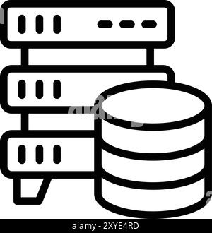 Datenbankspeicher Vektor-Symbol Konstruktionsdarstellung Stock Vektor