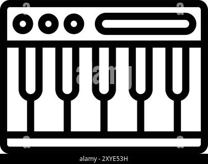 Piano Vektor Icon Design Illustration Stock Vektor