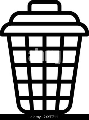 Wäschekorb Vektor Icon Design Illustration Stock Vektor
