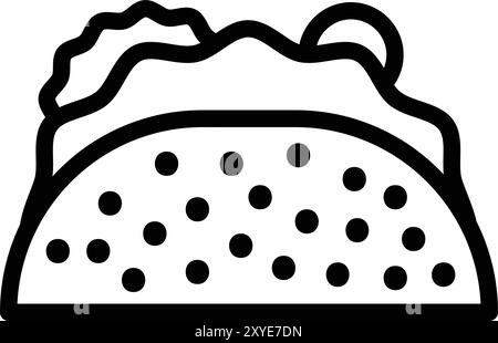Taco Vector Icon Design Illustration Stock Vektor