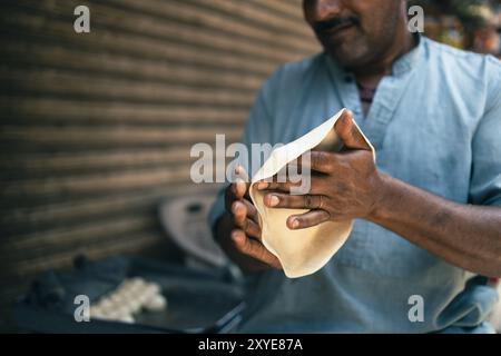 Traditionelles Frühstücksrestaurant in Lahore. Stockfoto