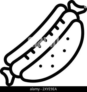 Hot Dog Vektor Symbol Design Illustration Stock Vektor