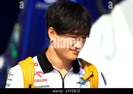 Monza, Italien. August 2024. Yuki Tsunoda (JPN) RB. Formel-1-Weltmeisterschaft, Rd 16, großer Preis von Italien, Donnerstag, 29. August 2024. Monza Italien. Quelle: James Moy/Alamy Live News Stockfoto