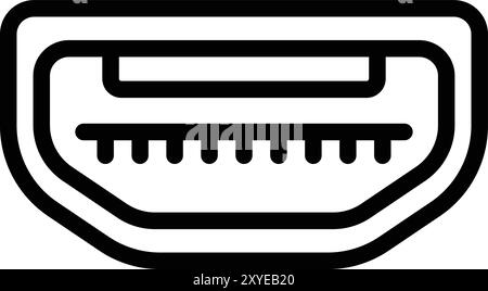 Design-Illustration Des Usb-Port-Vektorsymbols Stock Vektor