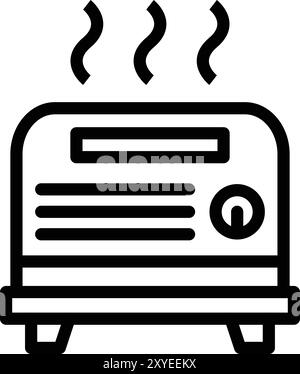 Toaster Vektor Symbol Design Illustration Stock Vektor