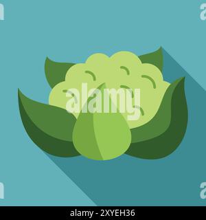 Diese minimalistische Vektor-Illustration eines Blumenkohls zeigt das Konzept der gesunden Ernährung Stock Vektor
