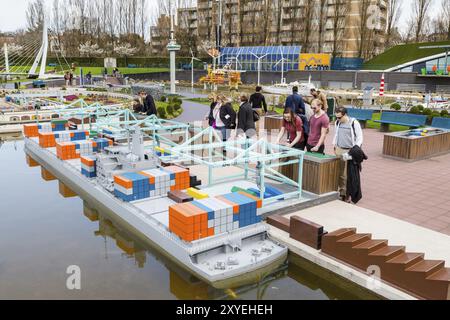 Haag, Niederlande, 8. April 2016: Madurodam, Holland Miniaturpark und Touristenattraktion in den Haag, Niederlande Stockfoto