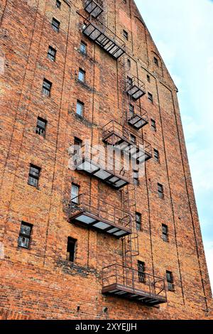 Verlassenes Gebäude im Magdeburger Hafen Stockfoto