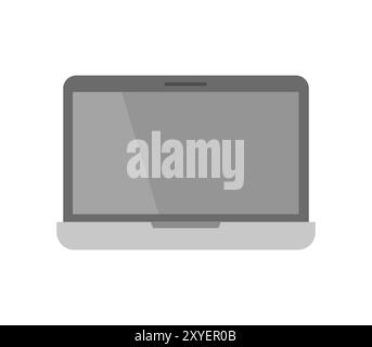 Laptop-Symbol mit Vektor auf weißem Hintergrund Stockfoto