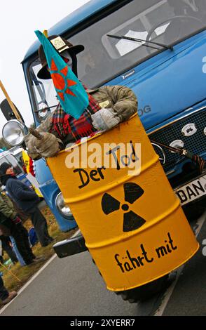 Anti-Nuklear-Protestaktion, Dannenberg, Gorleben, November 2011 Stockfoto