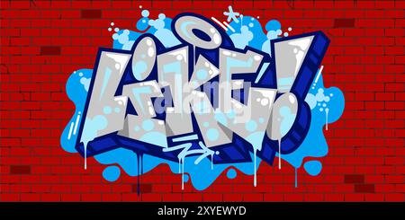 Coole Trendige Street Art Abstraktes Wort Wie In Graffiti Urban Style Lettering Vektor Illustration Art. Vektorabbildung Stock Vektor