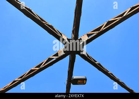 Detail einer Brücke in Magdeburg Stockfoto