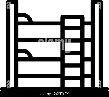 Etagenbett Vektor Symbol Design Illustration Stock Vektor
