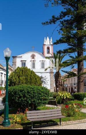 Igreja de Nossa Senhora da Ajuda ou de Sao Paulo in Tavira, Algarve, Portugal. Die Kirche Igreja de Nossa Senhora da Ajuda ou de Sao Paulo in Tavira, Stockfoto