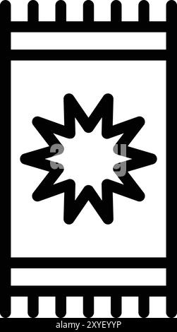 Teppich Vektor-Symbol Design-Illustration Stock Vektor