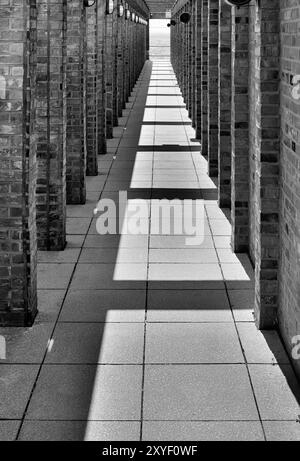 Auf der Aussichtsplattform des Kollhoff-Turms am Potsdamer Platz in Berlin Stockfoto