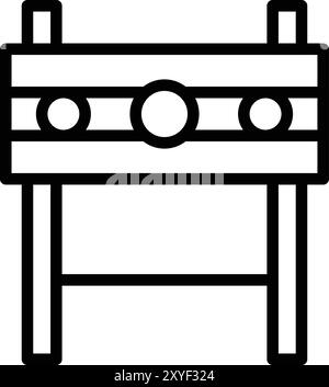 Illustration Des Pranger-Vektor-Symbols Stock Vektor