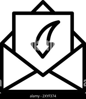 Abbildung Des Symbols „E-Mail Empfangen“ Stock Vektor