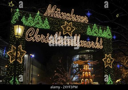 Münchner Weihnachtsmarkt, Münchner weihnachtsmarkt 05 Stockfoto