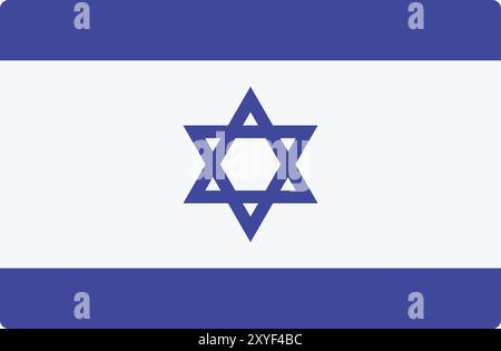 Israel Flagge Vector Illustration Stock Vektor