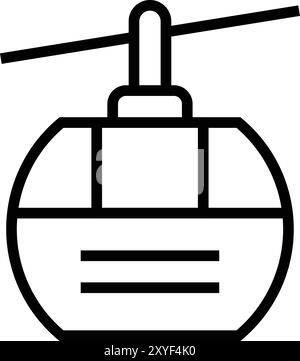 Seilbahnkabine Vektor-Symbol Design-Illustration Stock Vektor