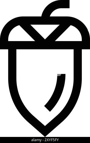 Acorn Vector Icon Design Illustration Stock Vektor