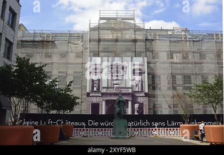 Europa, Deutschland, Hamburg, Stadt, Neustadt, neue Mauer, elegante Einkaufsstraße, Geschäfte, Großbaustelle, Goertz-Palais-Fassade, Wiederherstellung und r Stockfoto