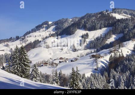 Alpen im Winter, Alpen Berge im Winter 01 Stockfoto