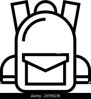 Design-Illustration Des Bagpack-Vektor-Symbols Stock Vektor