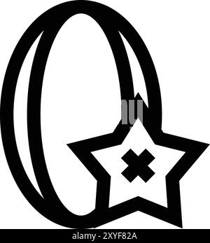 Stern Frucht Vektor Icon Design Illustration Stock Vektor