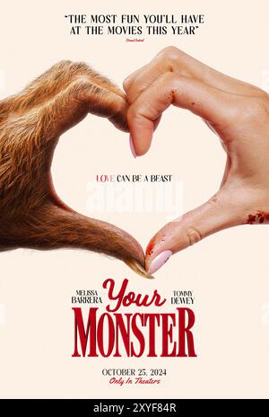 Dein Monster-Filmposter Stockfoto