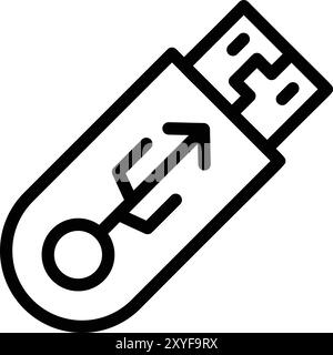 Illustration Des Pendrive-Vektor-Symbols Stock Vektor