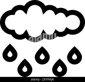 Acid Rain Vector Icon Design Illustration Stock Vektor