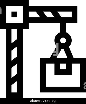 Container Lifting Vektor Symbol Design Illustration Stock Vektor