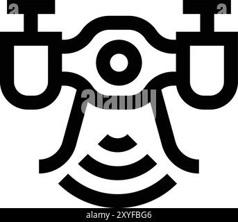 Drone Vector Icon Design Illustration Stock Vektor