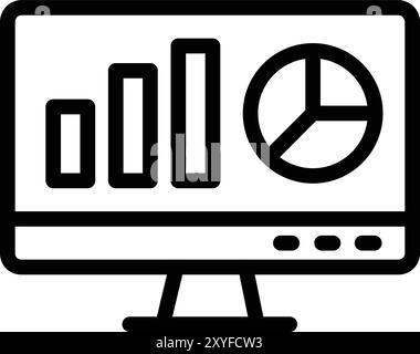 Webanalyse Vektor-Symbol Konstruktionsabbildung Stock Vektor