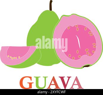 Guava-Symbol Vektor-Illustration einfaches Design Stock Vektor