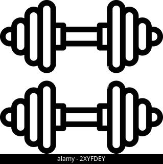 Barbell Vector Icon Design Illustration Stock Vektor