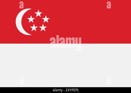 Illustration des Vektors der Flagge von Singapur Stock Vektor