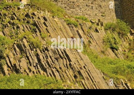 Schloss Stolpen in Sachsen, im Frühjahr Stockfoto