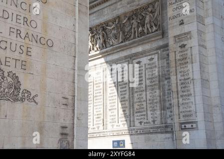 Paris, frankreich. August 2022. Der Arc de Triomph am Place d'Etoile in Paris Stockfoto