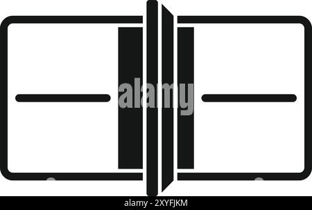 Einfaches Symbol für das Einlegen oder Entfernen einer Kreditkarte aus einem POS-Terminal Stock Vektor