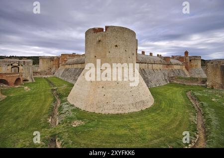 Fort von Salses in Südfrankreich, altes Fort de Salses in Südfrankreich Stockfoto