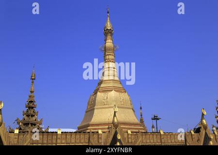 Die Sule-Pagode in Yangon Stockfoto