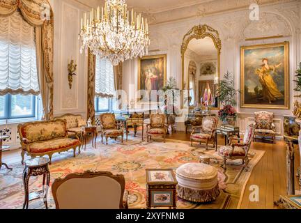 Innenraum von Waddesdon Manor, Waddesdon, Buckinghamshire, England, Großbritannien Stockfoto