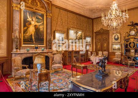 Innenraum von Waddesdon Manor, Waddesdon, Buckinghamshire, England, Großbritannien Stockfoto