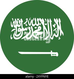 Saudi-Arabien Flaggenvektor-Illustration Stock Vektor